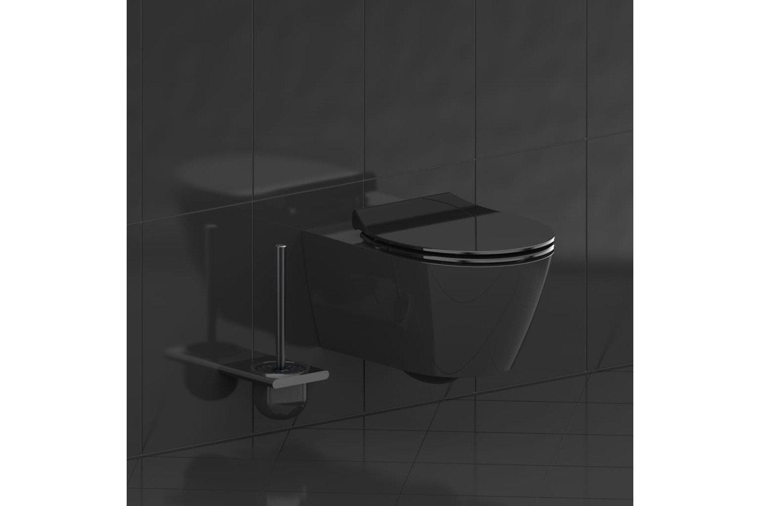 Schutte 429417 Toilet Seat Slim Black Duroplast