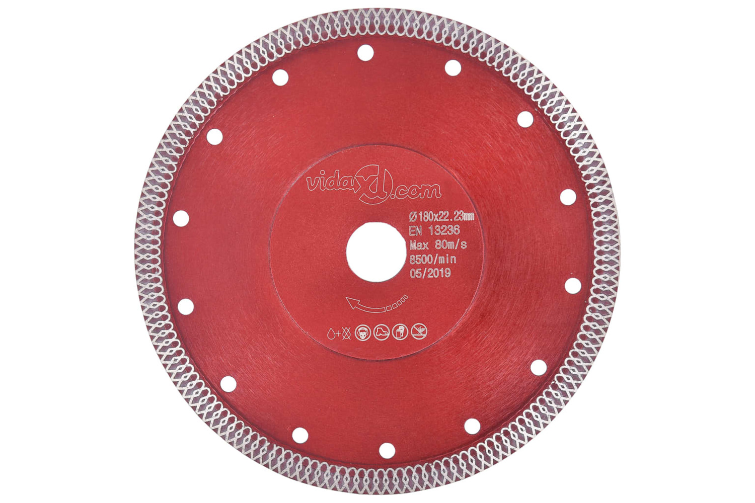 vidaXL 143247 Diamond Cutting Disc With Holes Steel 180mm
