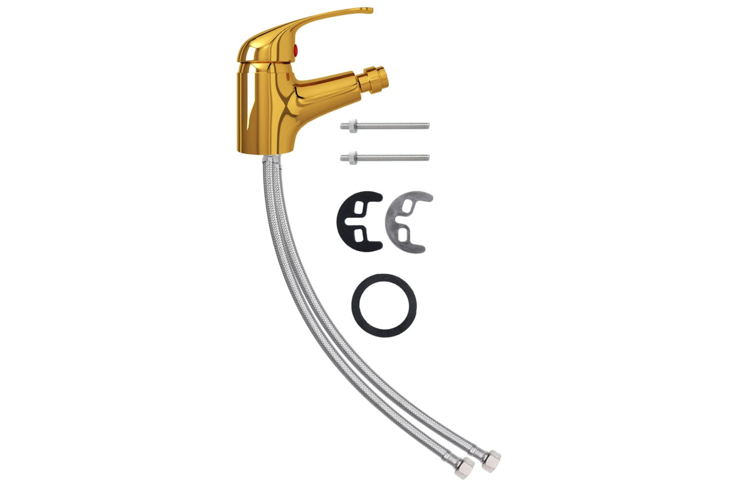 vidaXL 149085 Bathroom Bidet Mixer Tap Gold 13x12cm