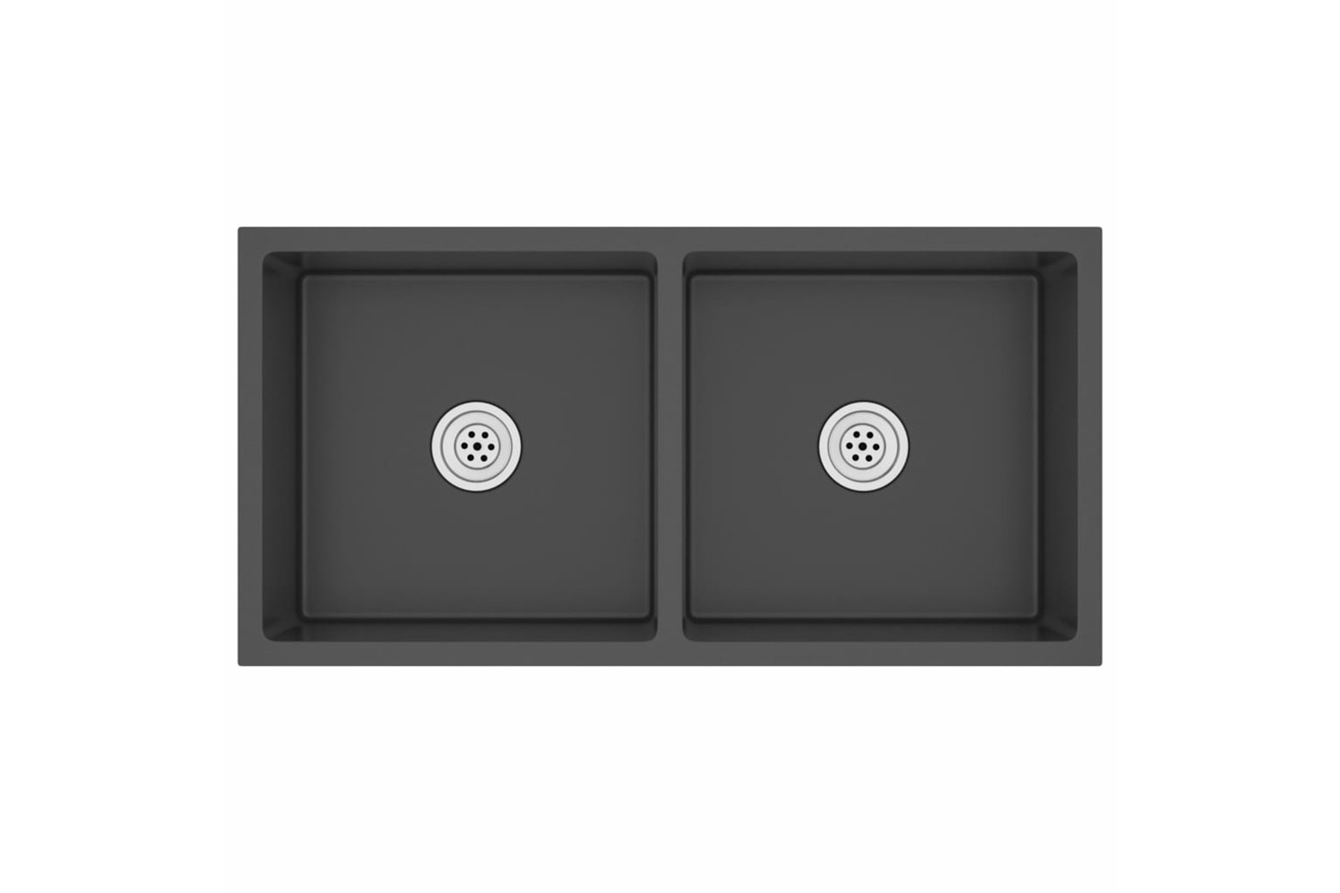 vidaXL 51523 Handmade Kitchen Sink Black Stainless Steel