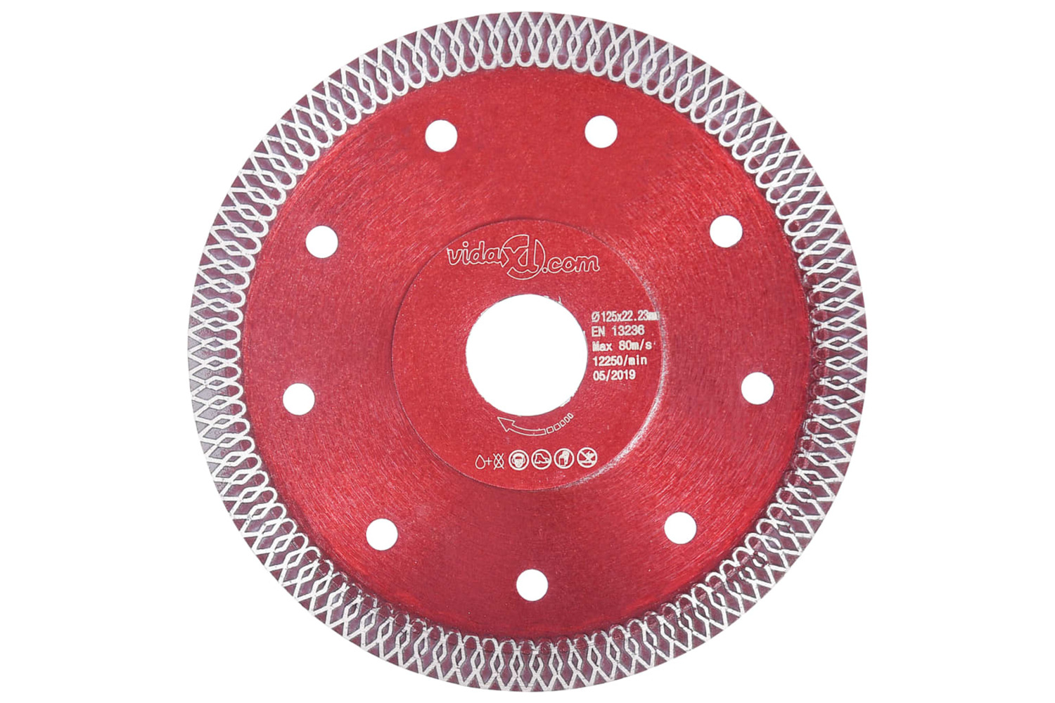 vidaXL 143246 Diamond Cutting Disc With Holes Steel 125mm