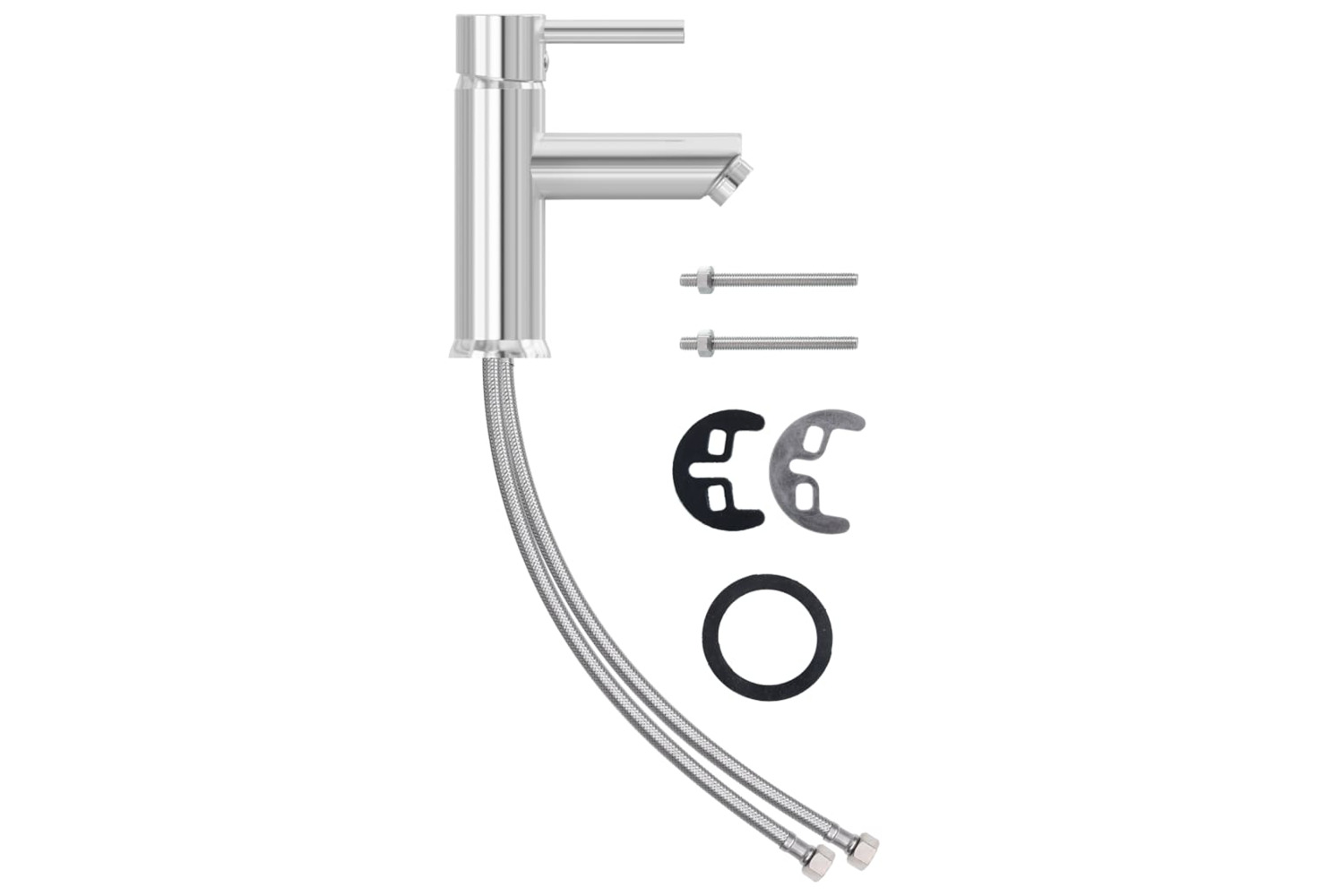 vidaXL 149065 Bathroom Basin Faucet Chromed Finish 130x176mm