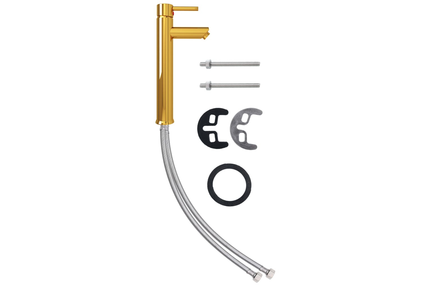 vidaXL 149089 Bathroom Mixer Tap Gold 12x30cm