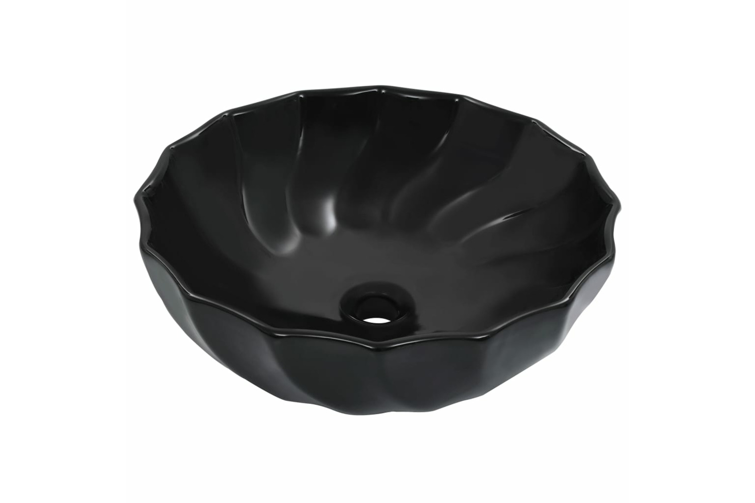 vidaXL 143922 Wash Basin 46x17cm Ceramic Black
