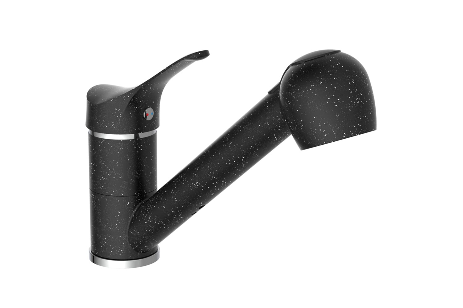 Eisl 438801 Sink Mixer With Pull-out Spray Granit Black-chrome