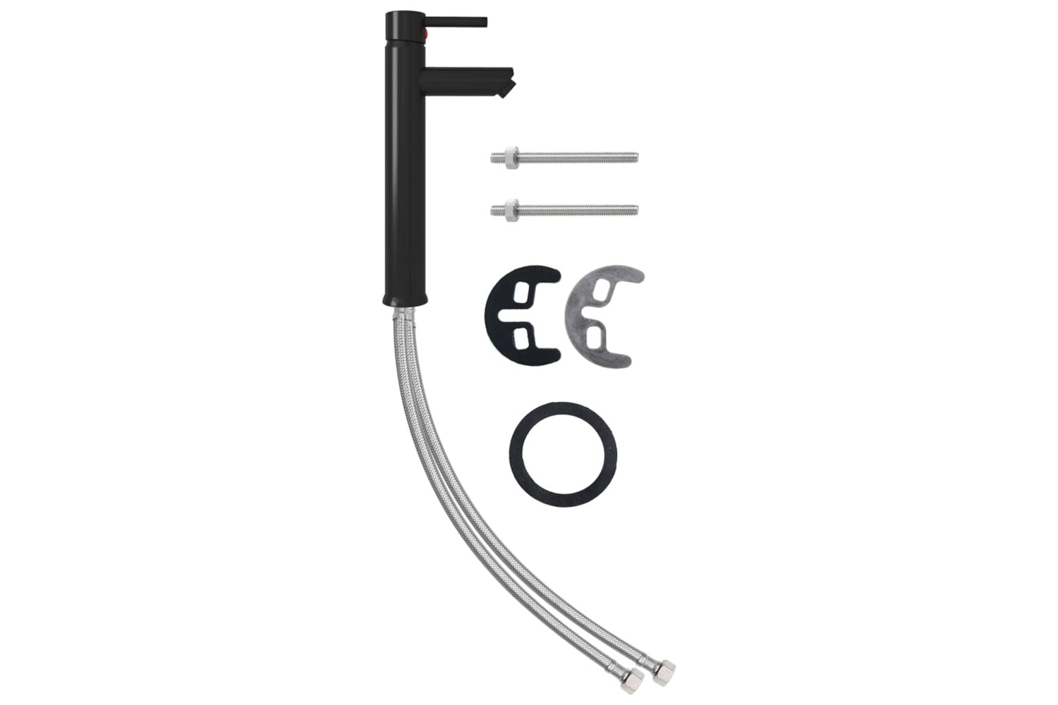 vidaXL 149088 Bathroom Mixer Tap Black 12x30cm