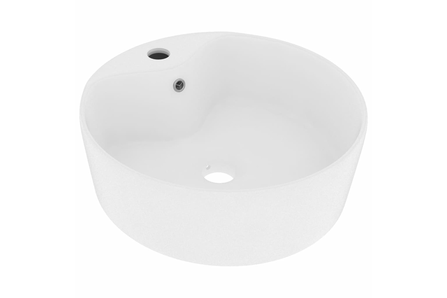 vidaXL 147031 Luxury Wash Basin With Overflow Matt White 36x13cm Ceramic