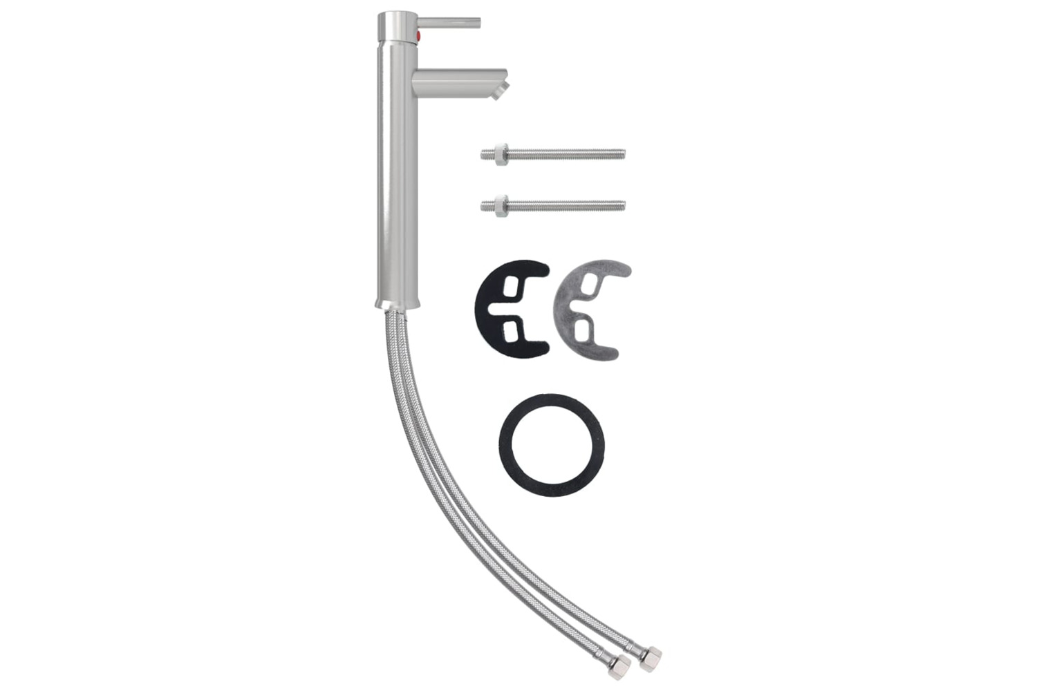 vidaXL 149091 Bathroom Mixer Tap Silver 12x30cm