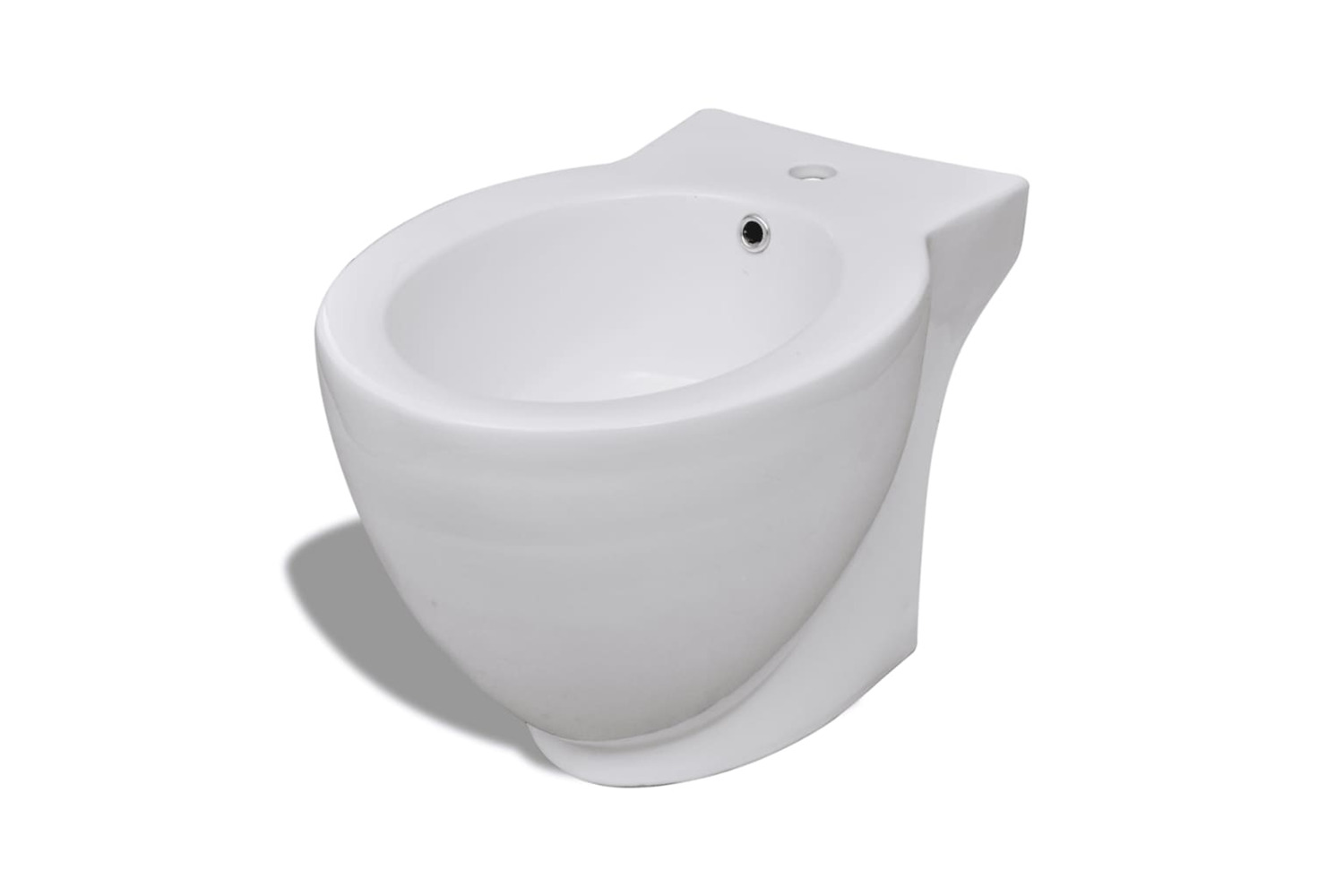 vidaXL 140665 Round Bidet Stand White High-quality Ceramic