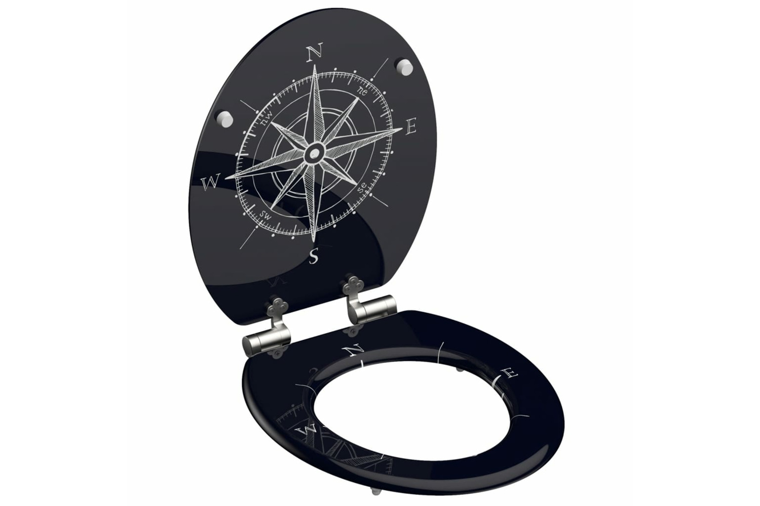 Schutte 438748 Toilet Seat With Soft-close Compass