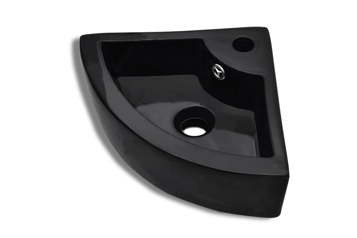 vidaXL 141924 Wash Basin With Overflow 45x32x12.5cm Black