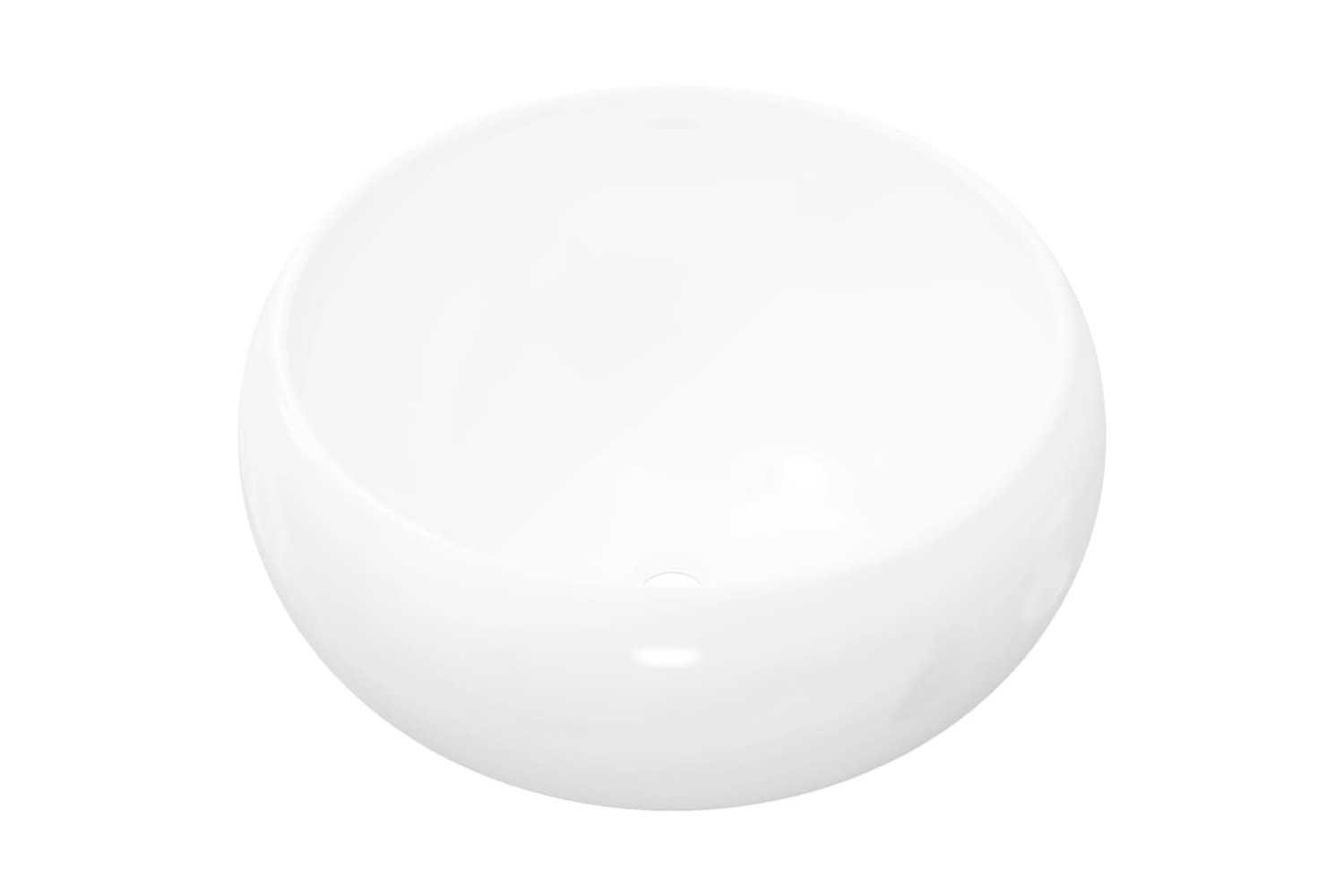 vidaXL 142340 Basin Round Ceramic White 40x15cm