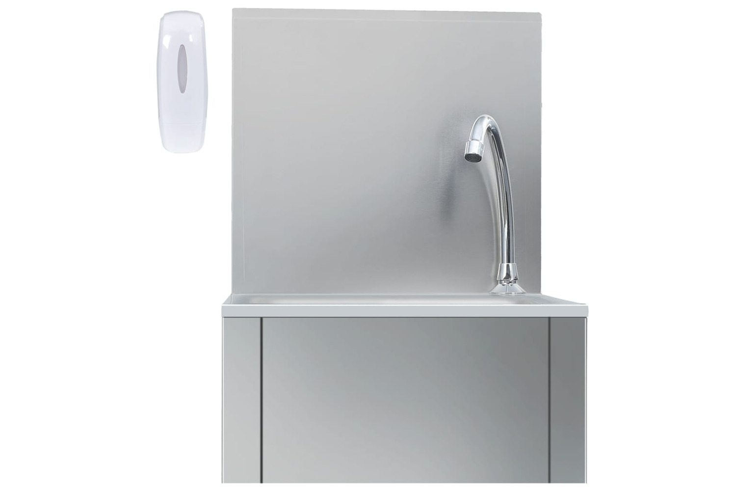 vidaXL 51114 Hand Wash Sink With Faucet And Soap Dispenser Stainless Steel