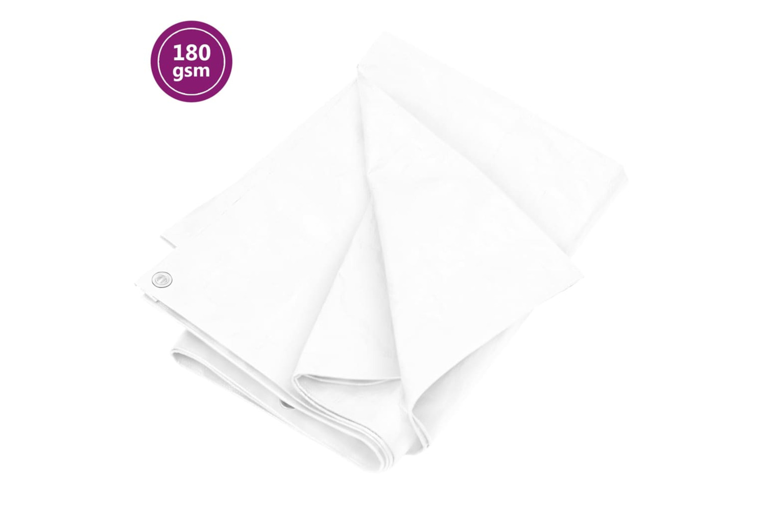 vidaXL 151587 Tarpaulin 180 G/m² 6x8 M White Hdpe