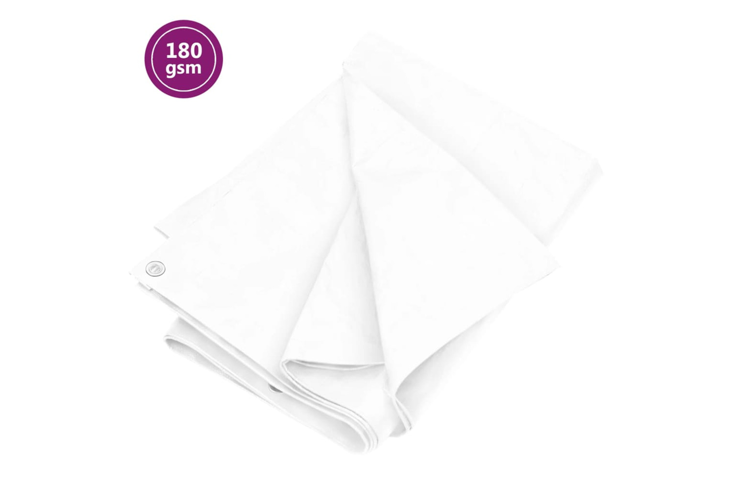vidaXL 151588 Tarpaulin 180 G/m² 6x10 M White Hdpe
