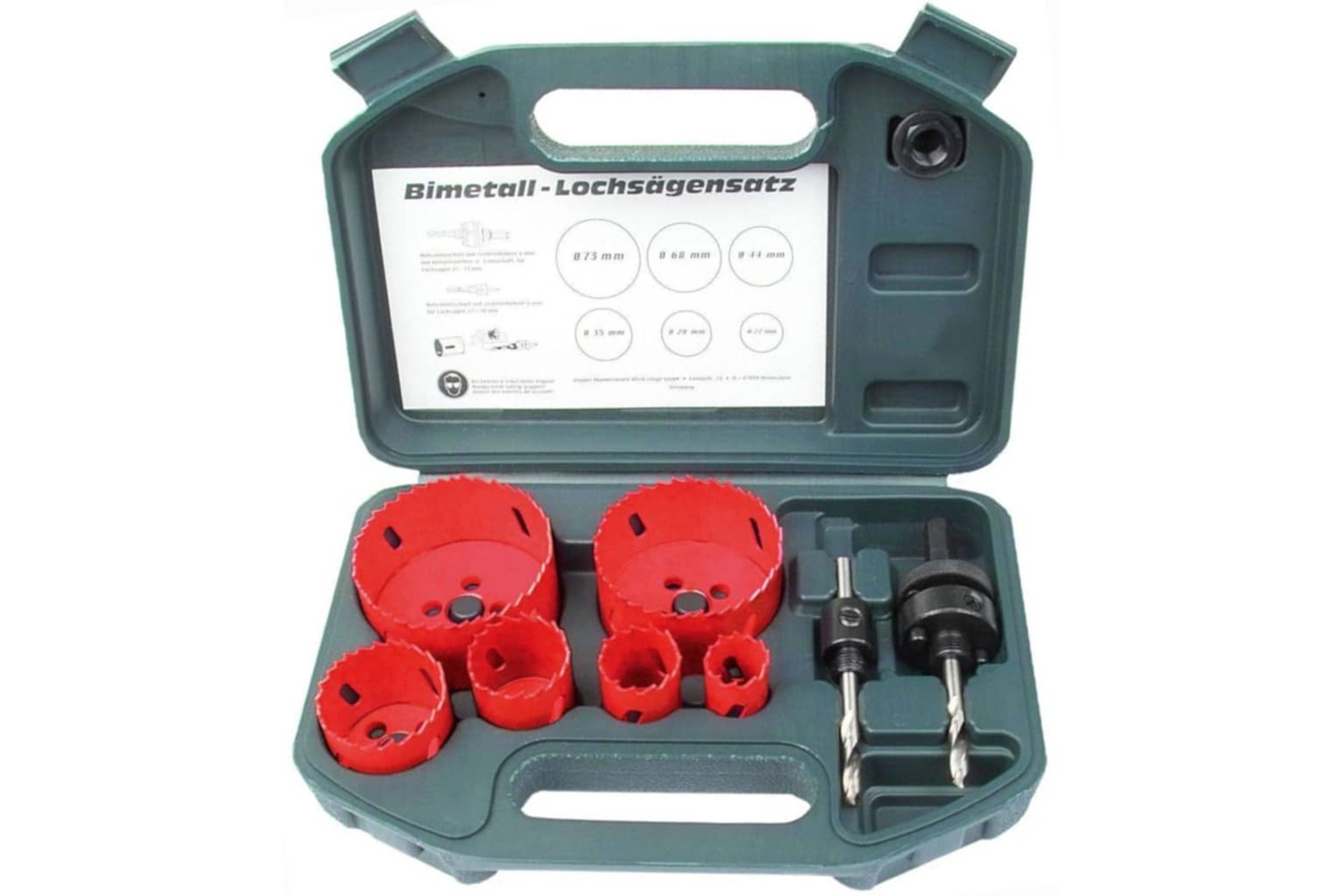 Bruder Mannesmann 408604 Eight Piece Hole Saw Set Hss 44100