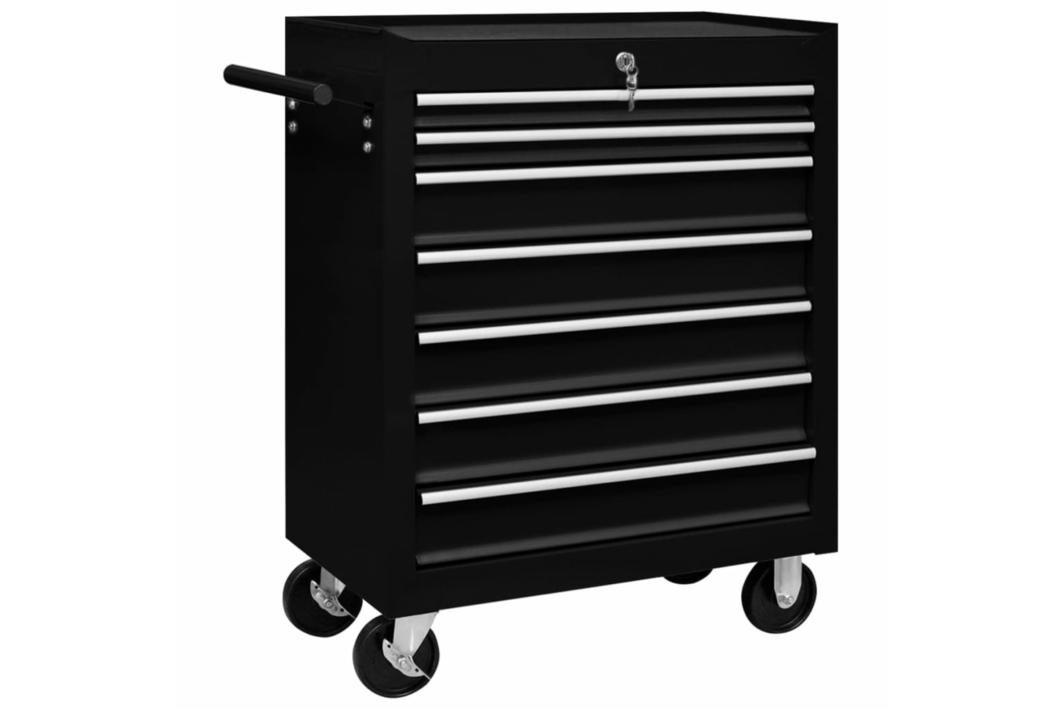 vidaXL 147174 Workshop Tool Trolley with 7 Drawers | Black