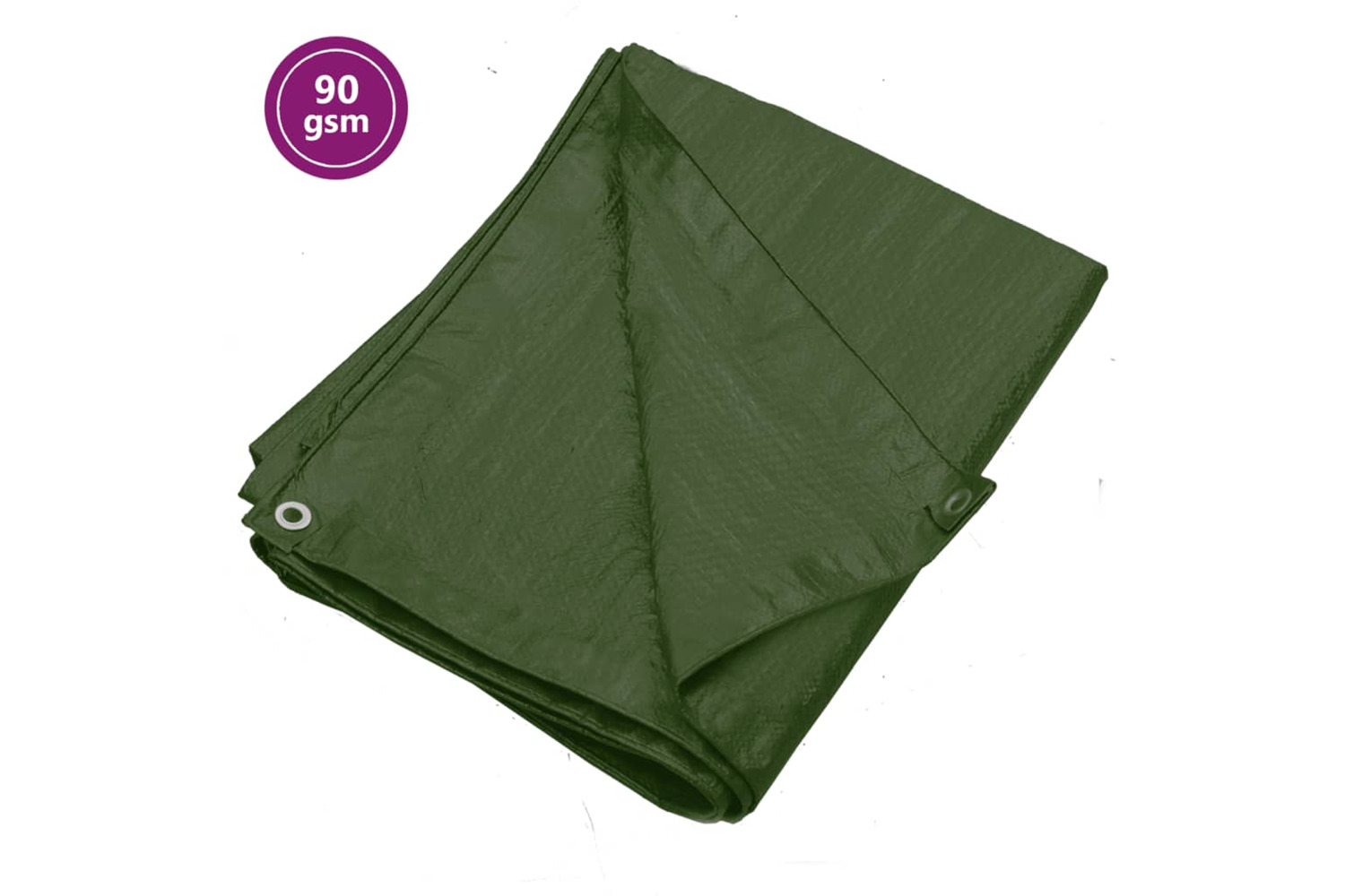 vidaXL 151519 Tarpaulin 90 G/m² 4x5 M Green Hdpe