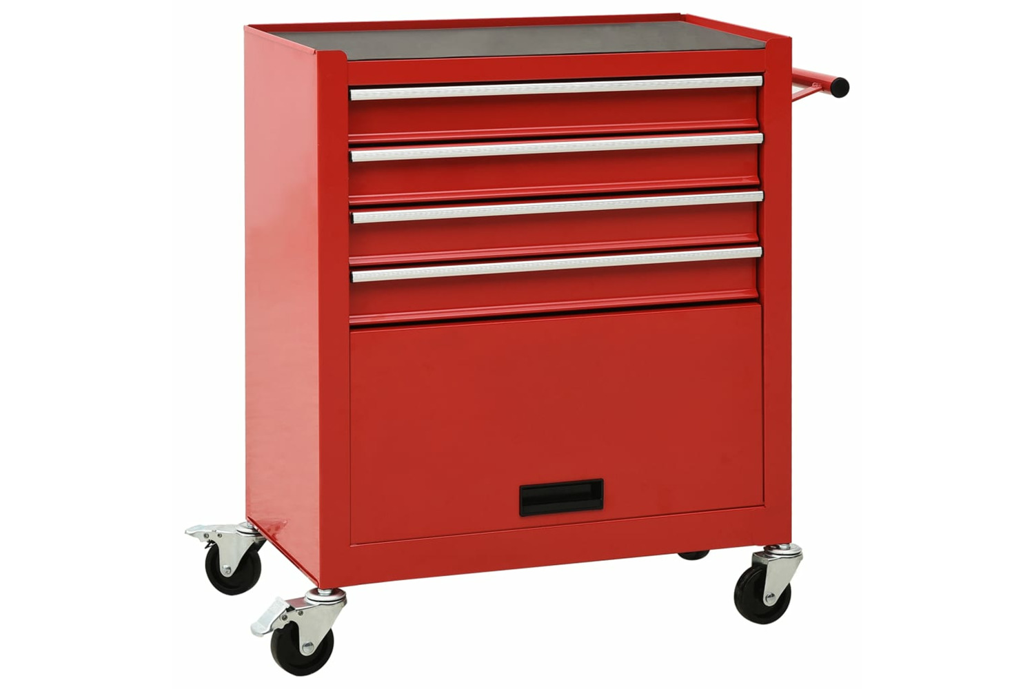 vidaXL 147187 Tool Trolley With 4 Drawers Steel Red