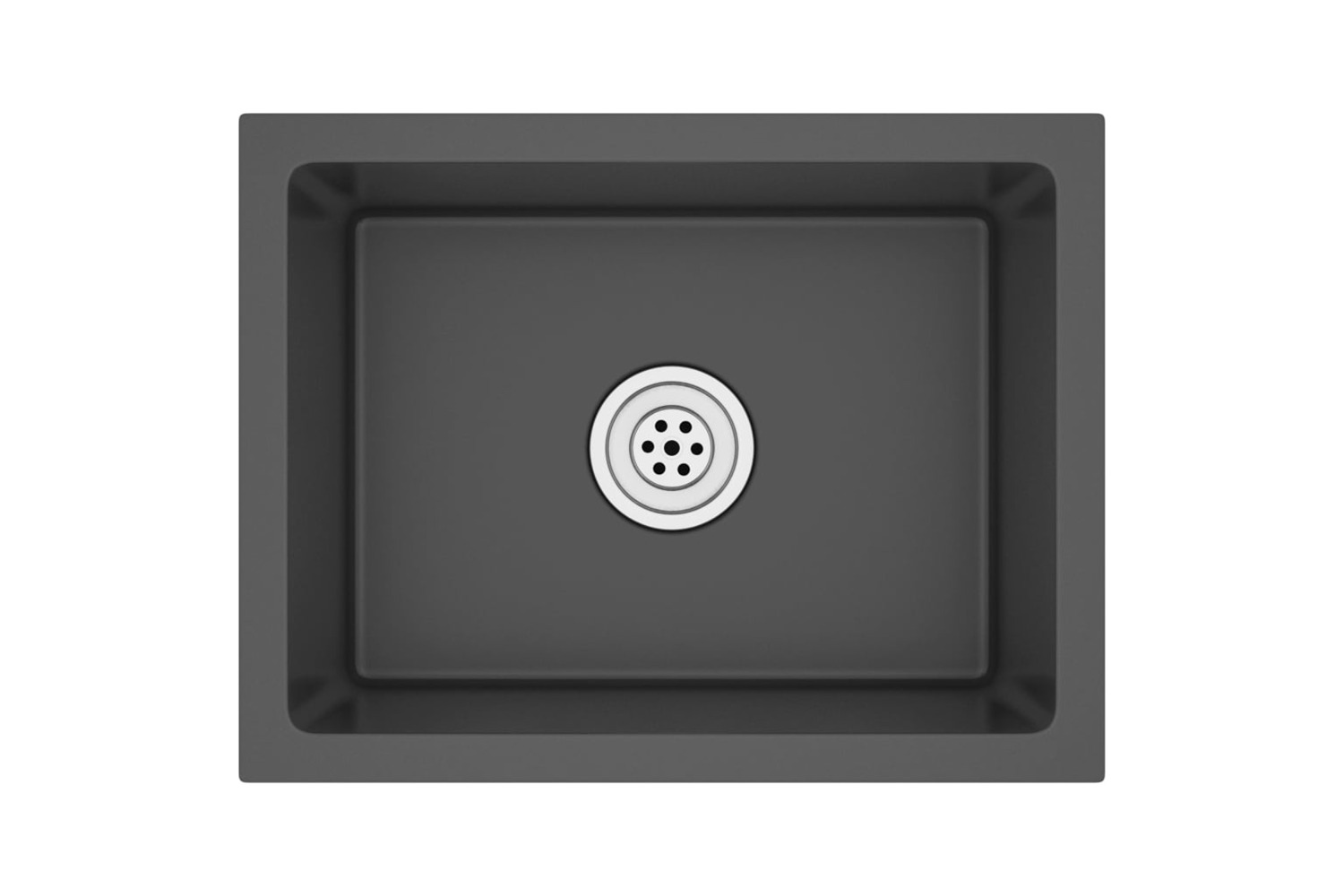 vidaXL 51507 Handmade Kitchen Sink Black Stainless Steel