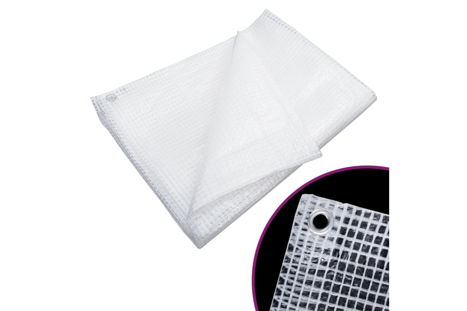 vidaXL 151623 Leno Tarpaulin 140 G/m² 8x10 M White