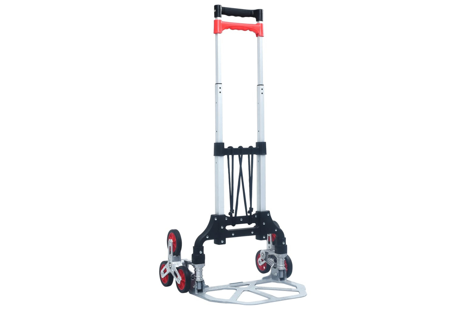 vidaXL 146445 Foldable Stair Transport Trolley 70 Kg Aluminium Sliver