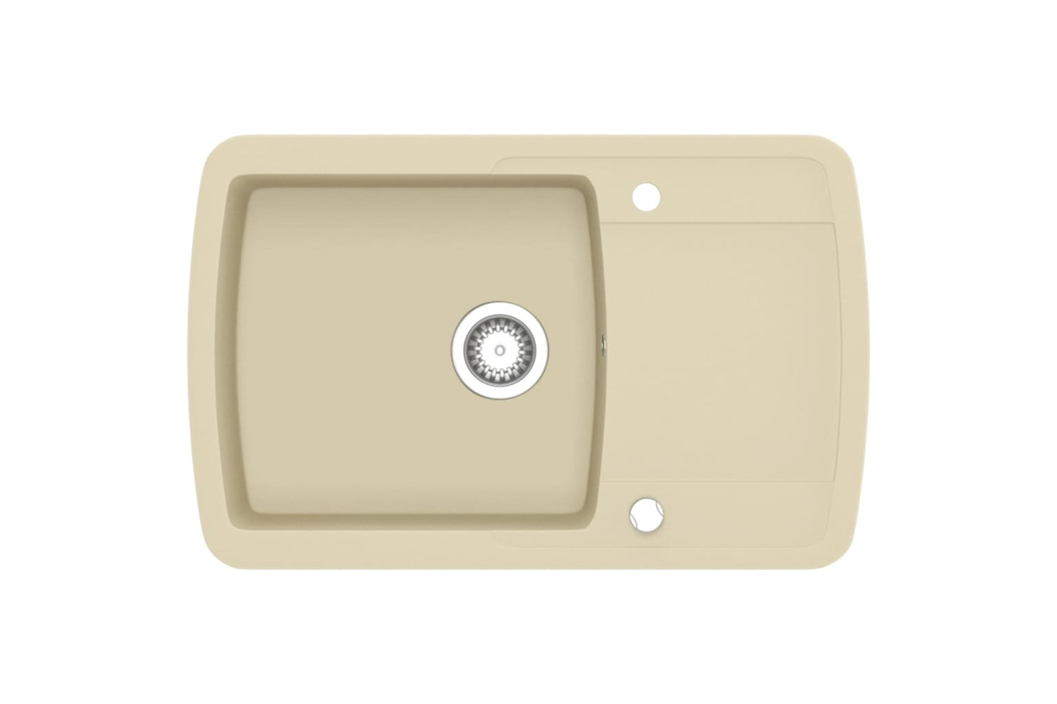 Vidaxl Granite Kitchen Sink Single Basin Beige