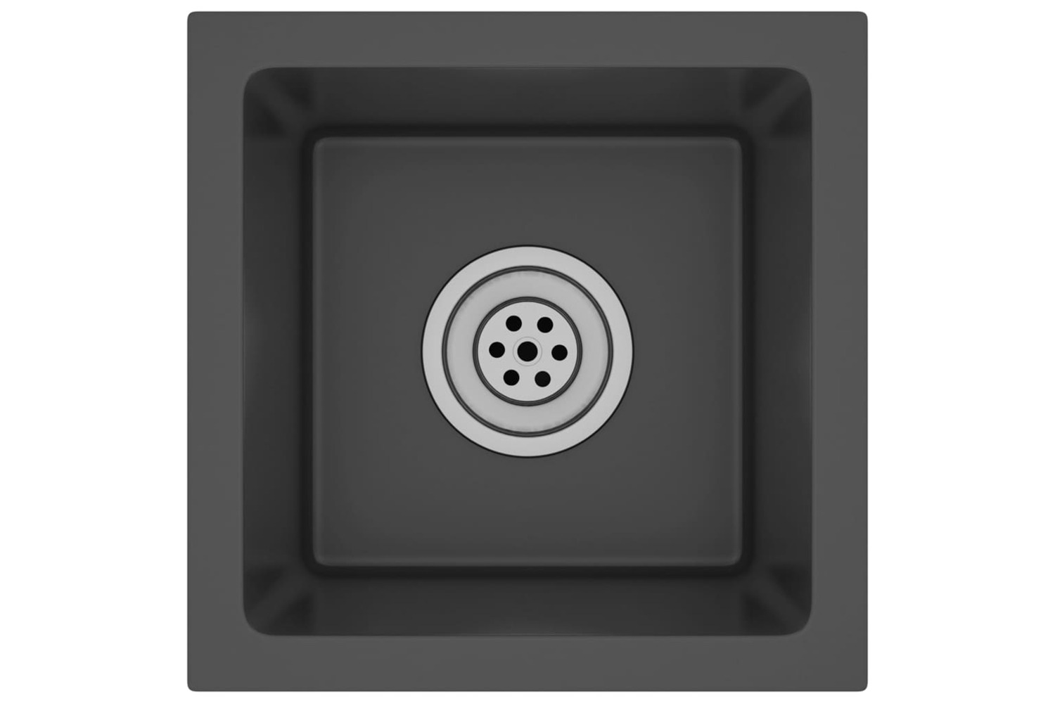 vidaXL 51499 Handmade Kitchen Sink Black Stainless Steel