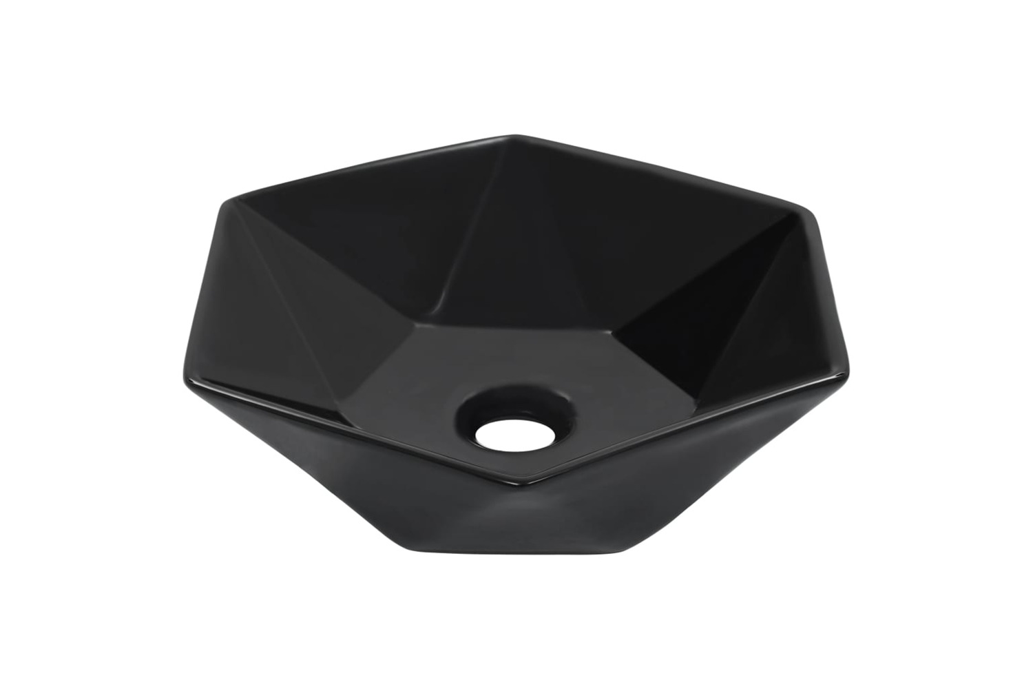 vidaXL 143914 Wash Basin 41x36.5x12cm Ceramic Black
