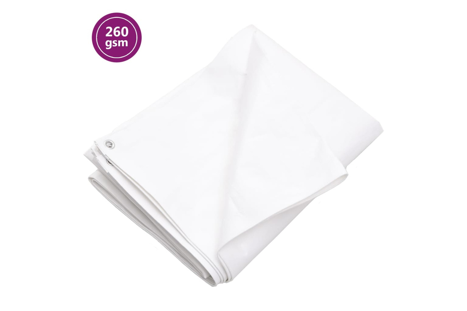 vidaXL 151603 Tarpaulin 260 G/m² 6x8 M White Hdpe