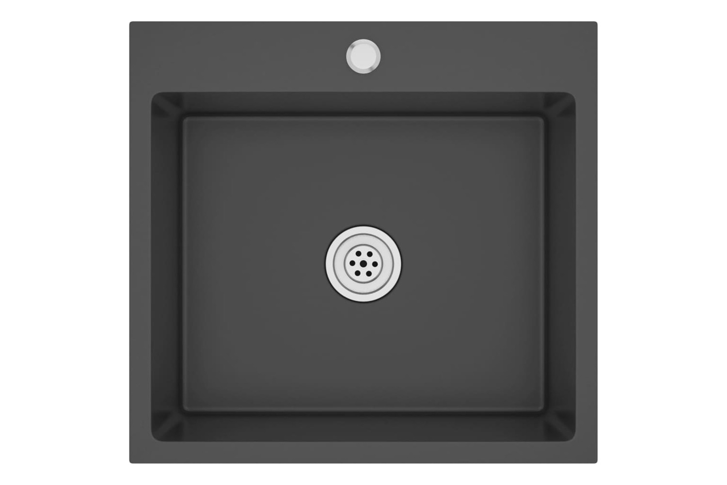 vidaXL 51509 Handmade Kitchen Sink Black Stainless Steel