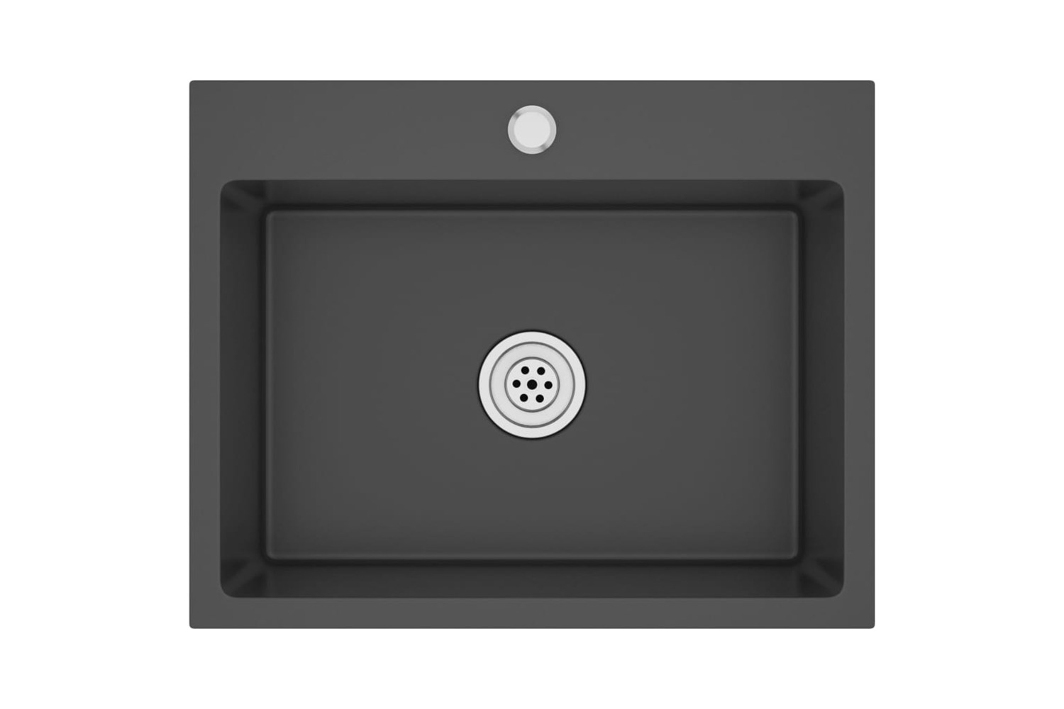 vidaXL 51513 Handmade Kitchen Sink Black Stainless Steel