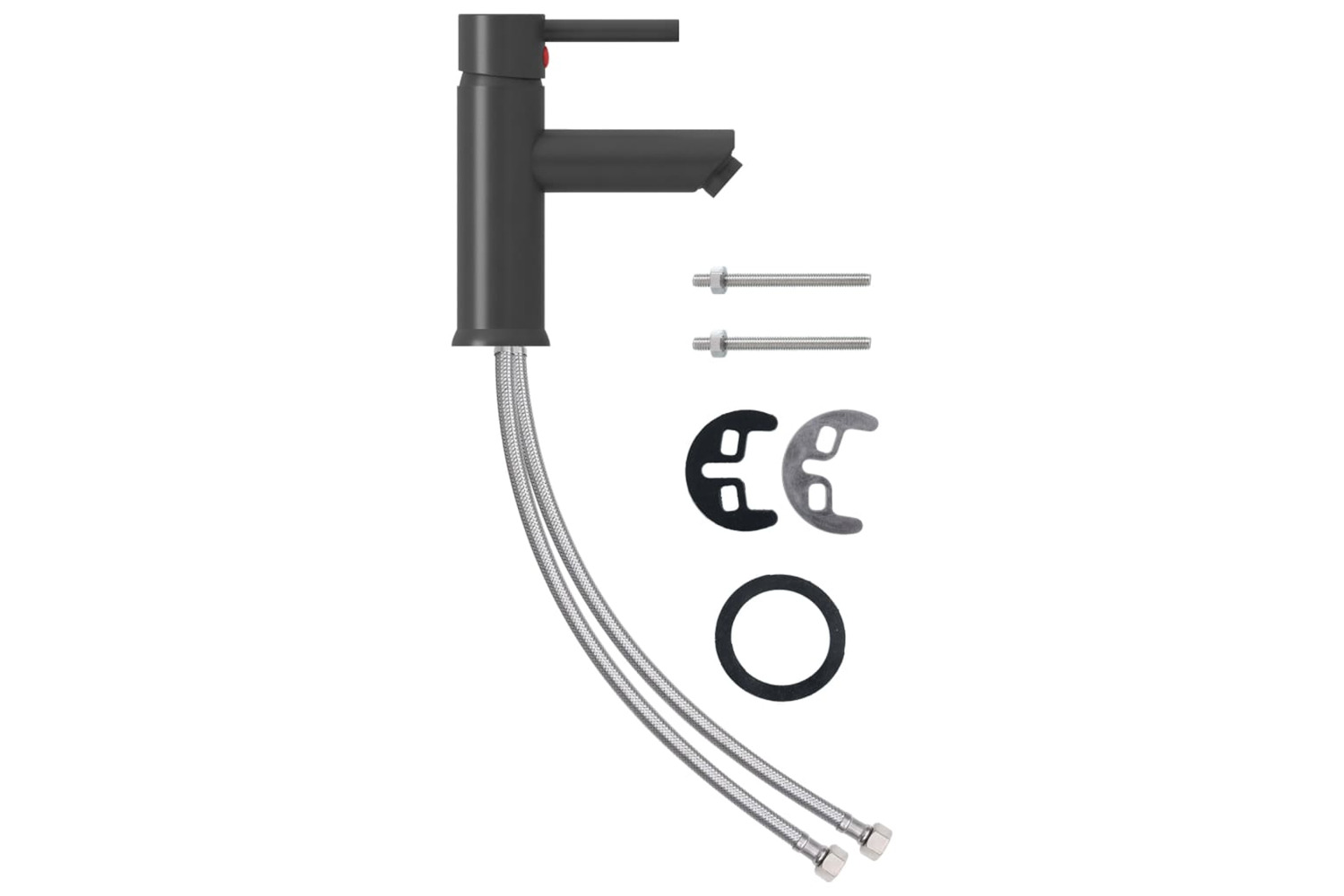 vidaXL 149068 Bathroom Basin Faucet Grey 130x176mm