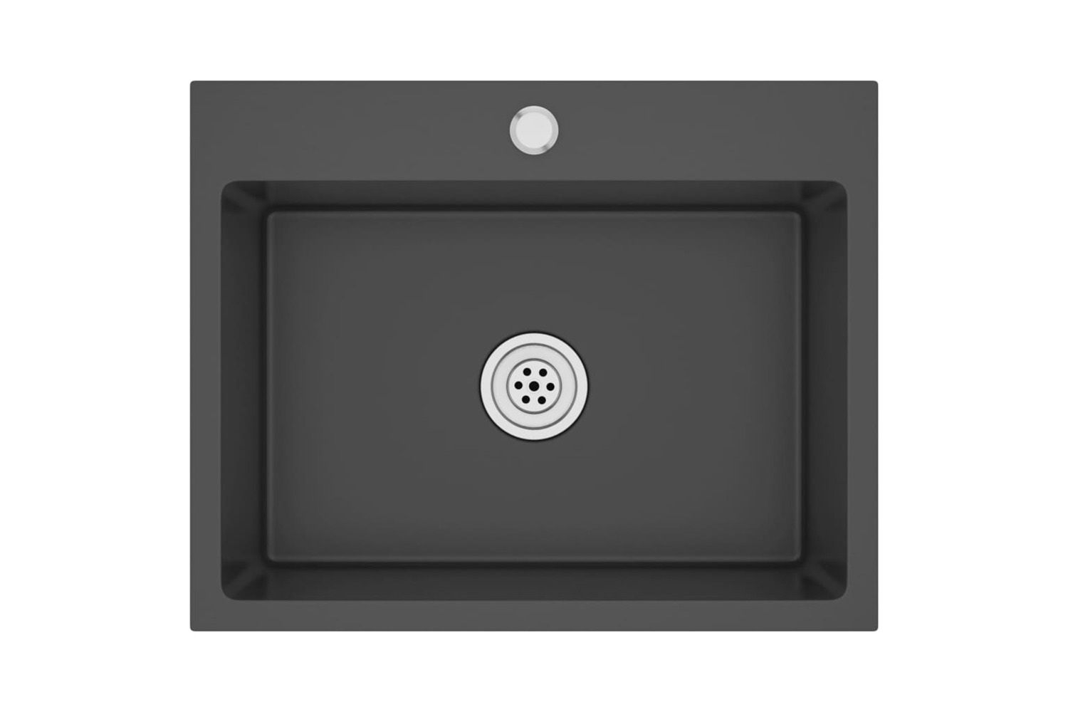 vidaXL 51511 Handmade Kitchen Sink Black Stainless Steel