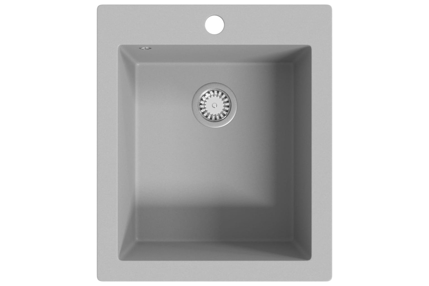 Vidaxl Overmount Kitchen Sink Single Basin Granite Grey
