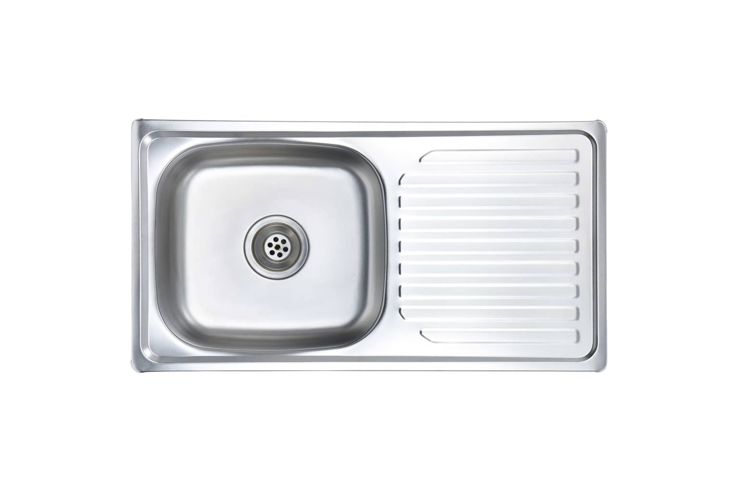 vidaXL 145073 Kitchen Sink With Strainer And Trap Stainless Steel