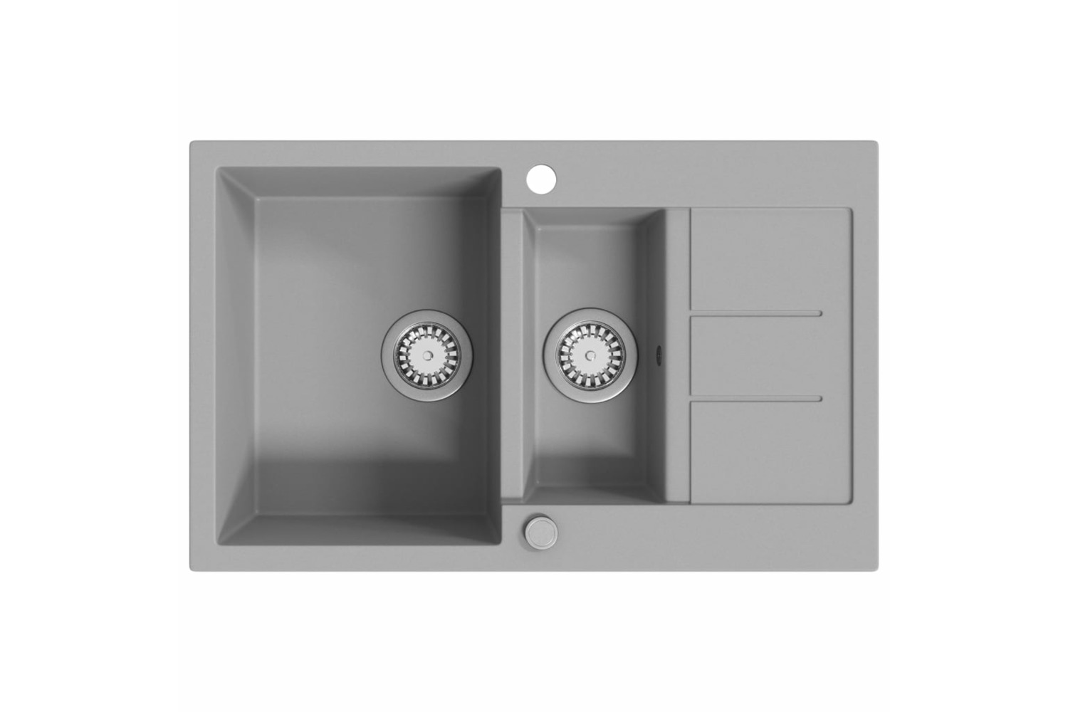 vidaXL 142951 Granite Kitchen Sink Double Basin Grey