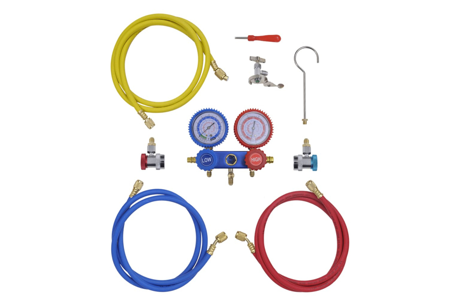 vidaXL 141656 2-way Manifold Gauge Set In Tool Kit