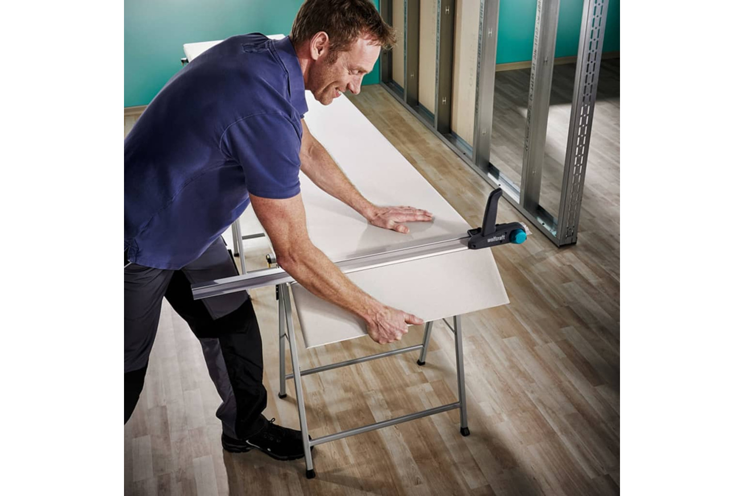 Wolfcraft 416098 Plasterboard Cutter With Rail 900 Mm