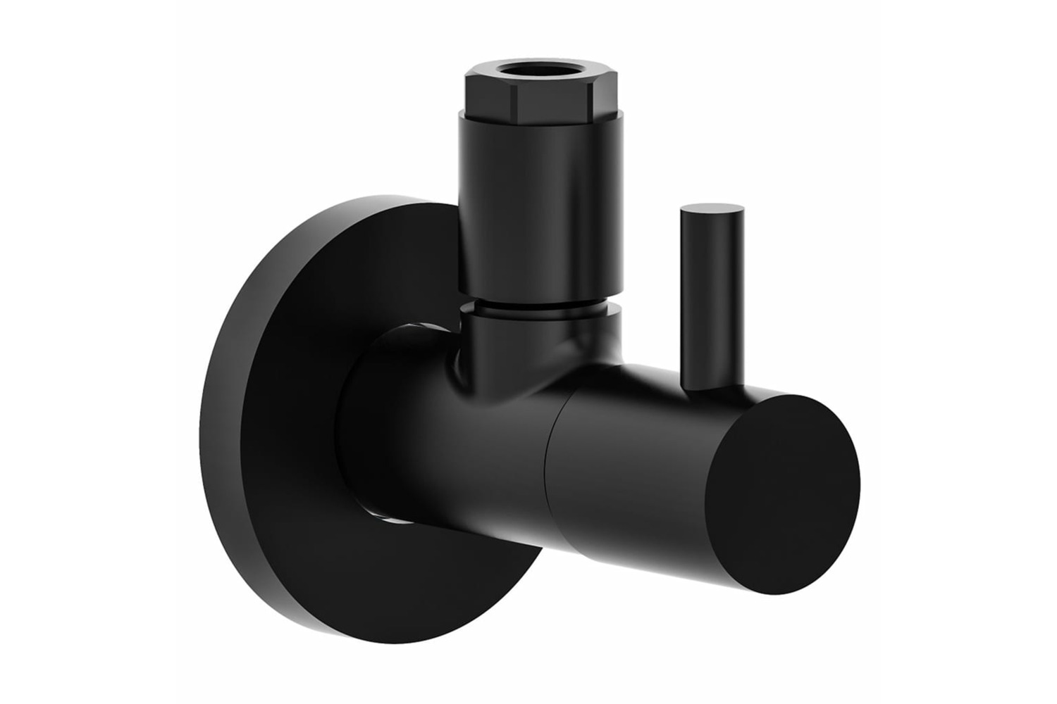 Schutte 435122 Ms Angle Valve With Rosette 10 Mmq Black
