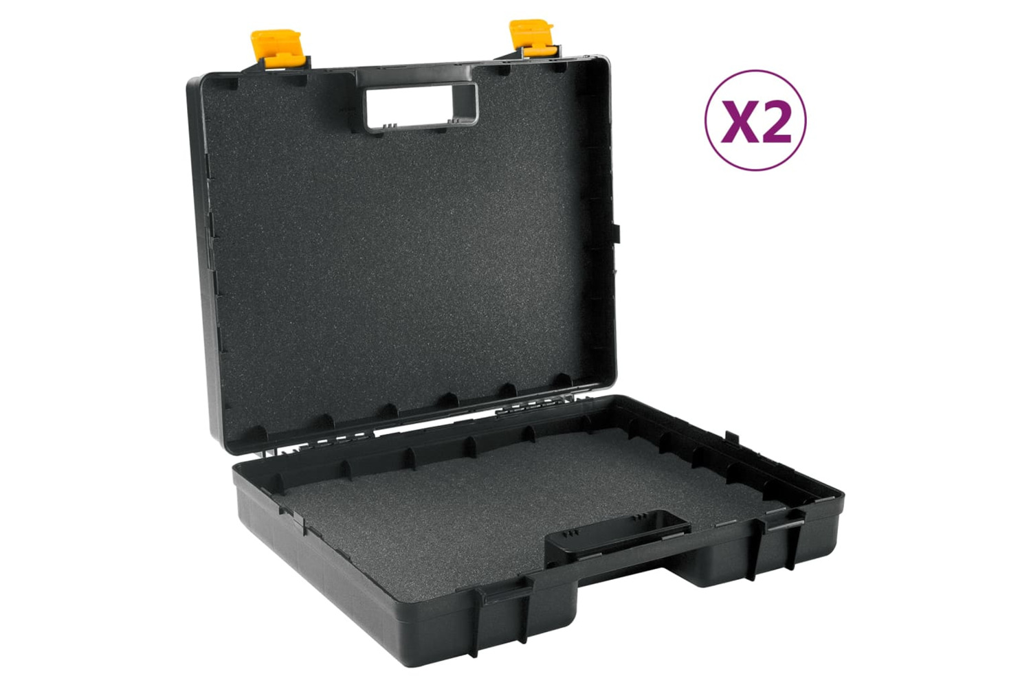 vidaXL 151835 Universal Machine Cases With Foam Rubber 2 Pcs Polypropylene