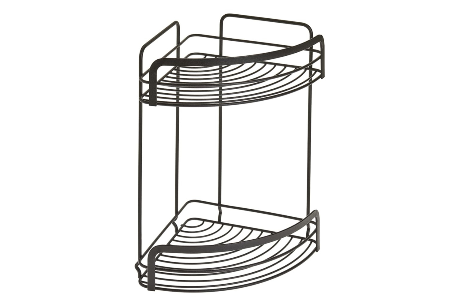 Metaltex 443447 2-tier Corner Douche Rack Black