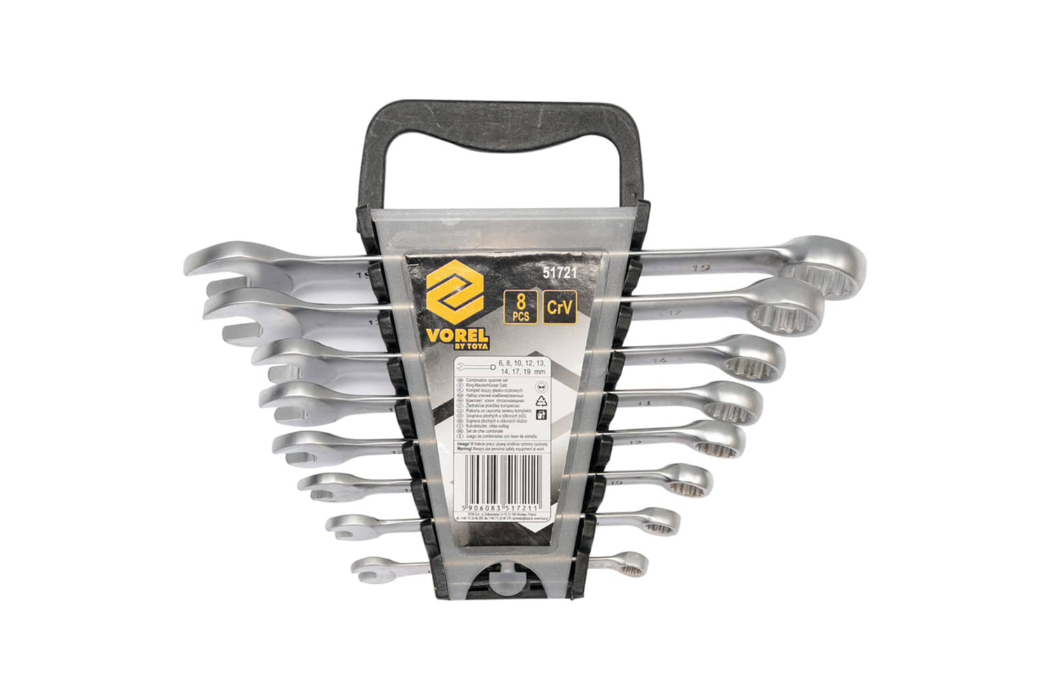 Vorel 434338 8 Piece Combination Spanner Set 6-19mm