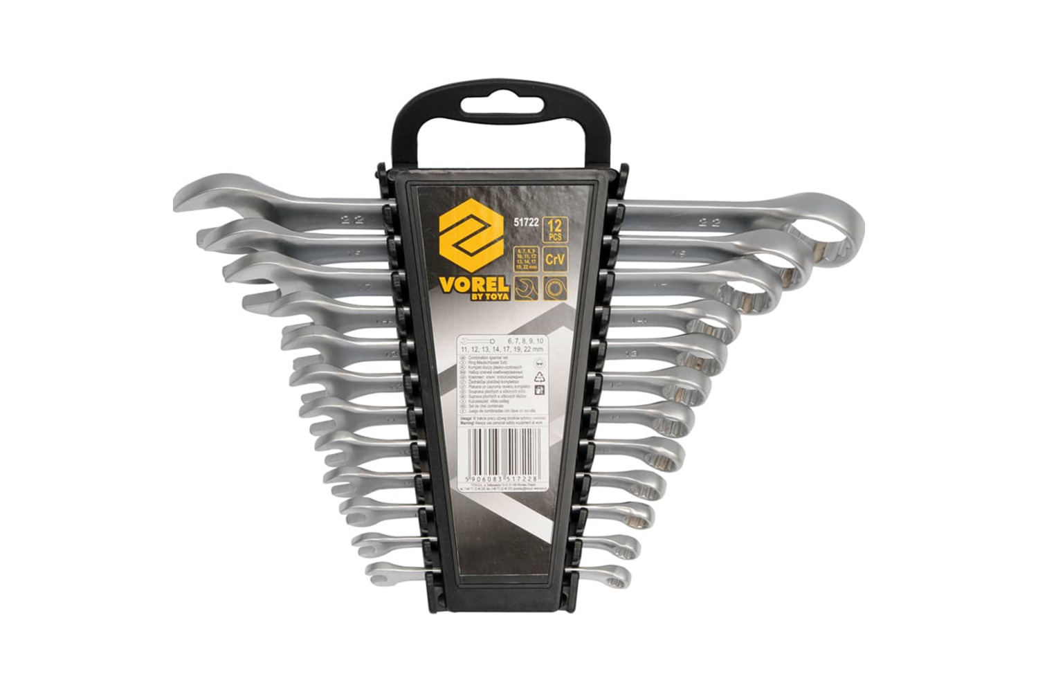 Vorel 434339 12 Piece Combination Spanner Set 6-22mm