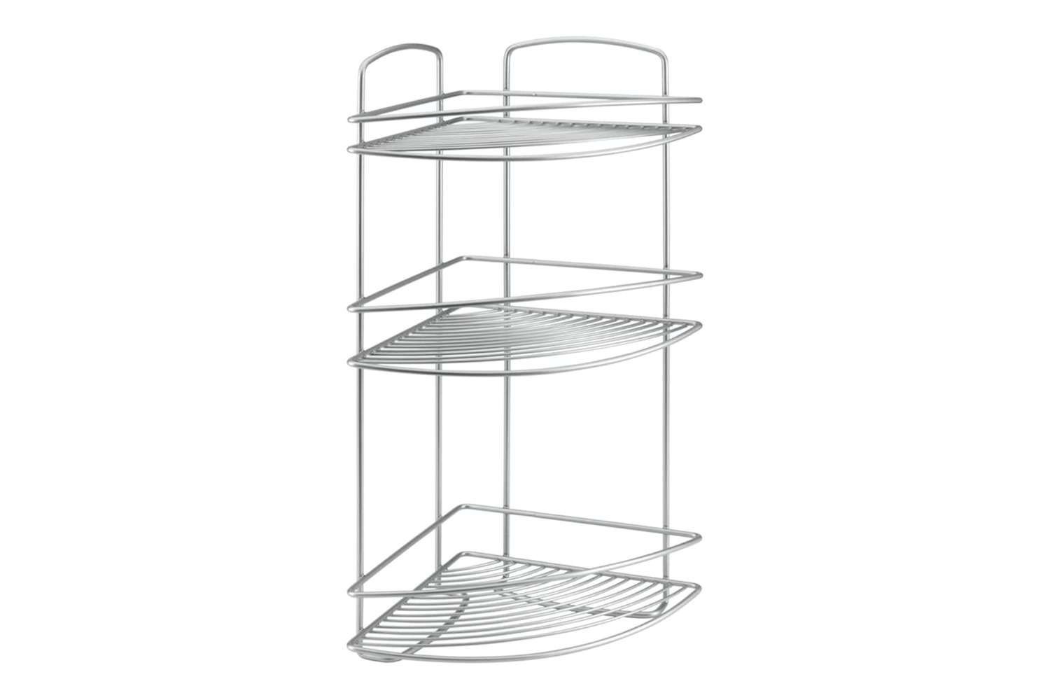 Metaltex 443455 3-tier Corner Douche Rack Onda Silver