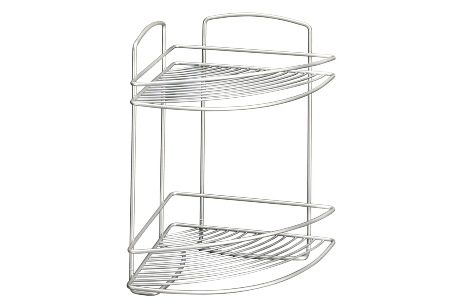 Metaltex 443454 2-tier Corner Douche Rack Onda Silver