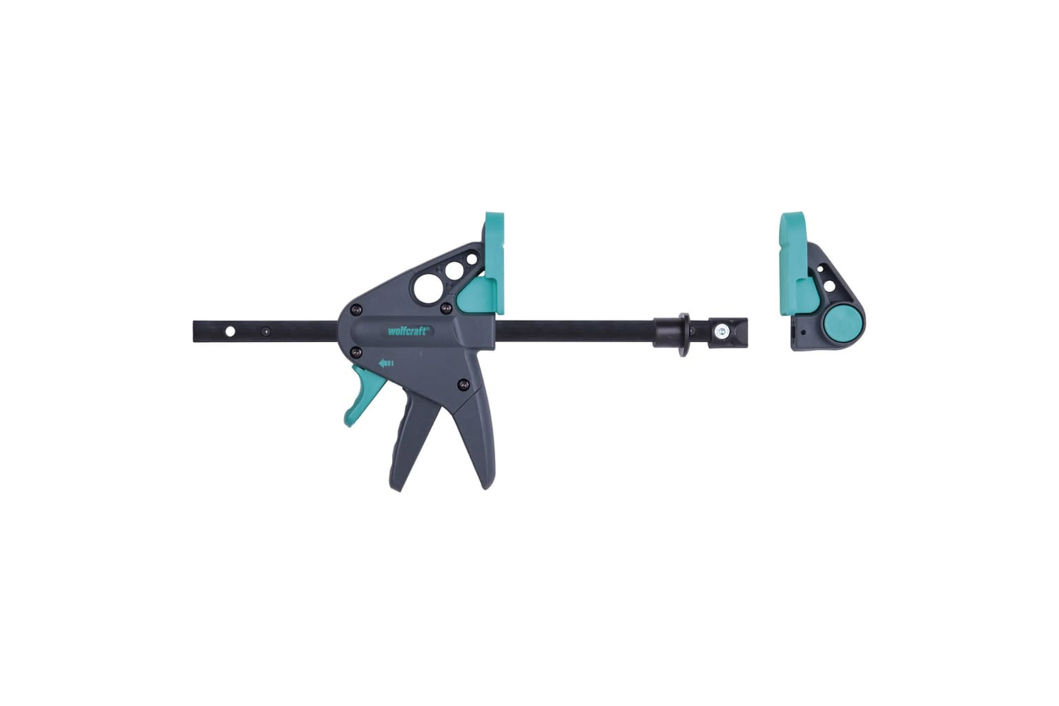 Wolfcraft 444130 Work Table Clamp Pro 65-150-w Black And Green