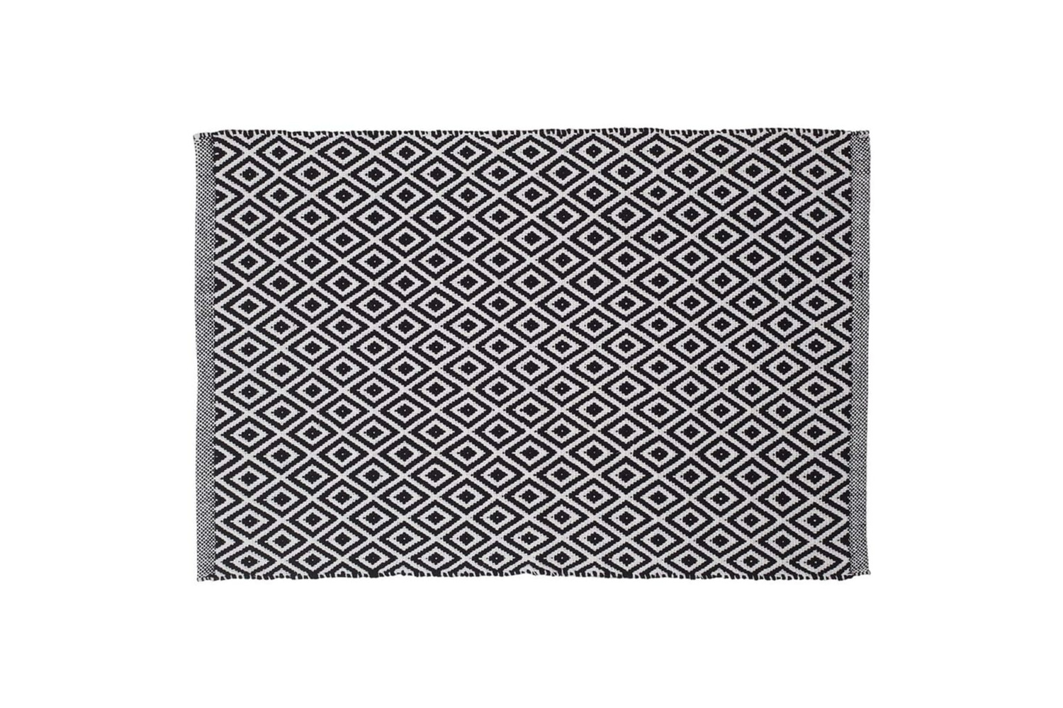 Sealskin 436894 Bath Mat Trellis Cotton 60x90 Cm Black And White