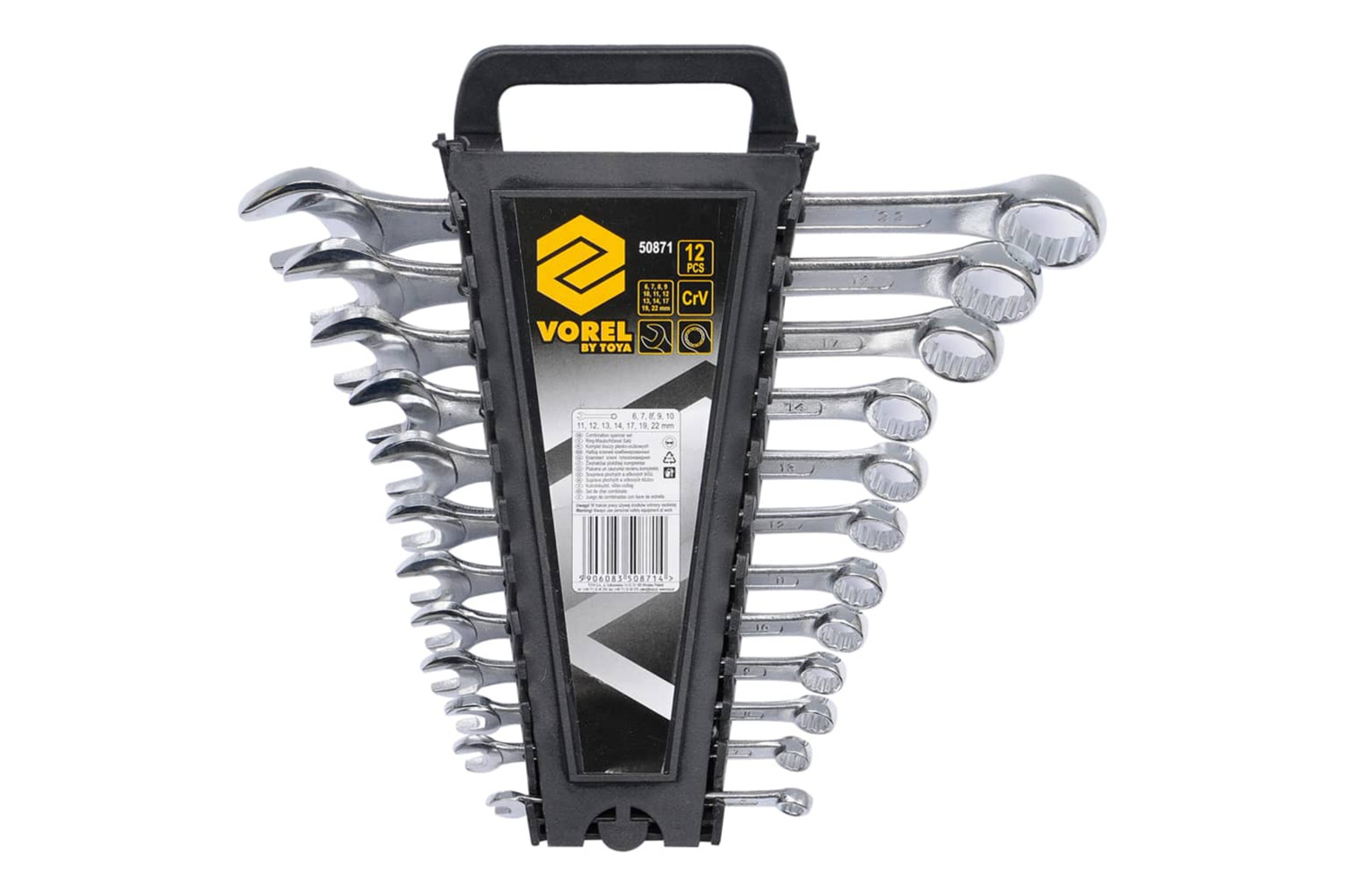 Vorel 434335 12 Piece Combination Spanner Set 6-22mm