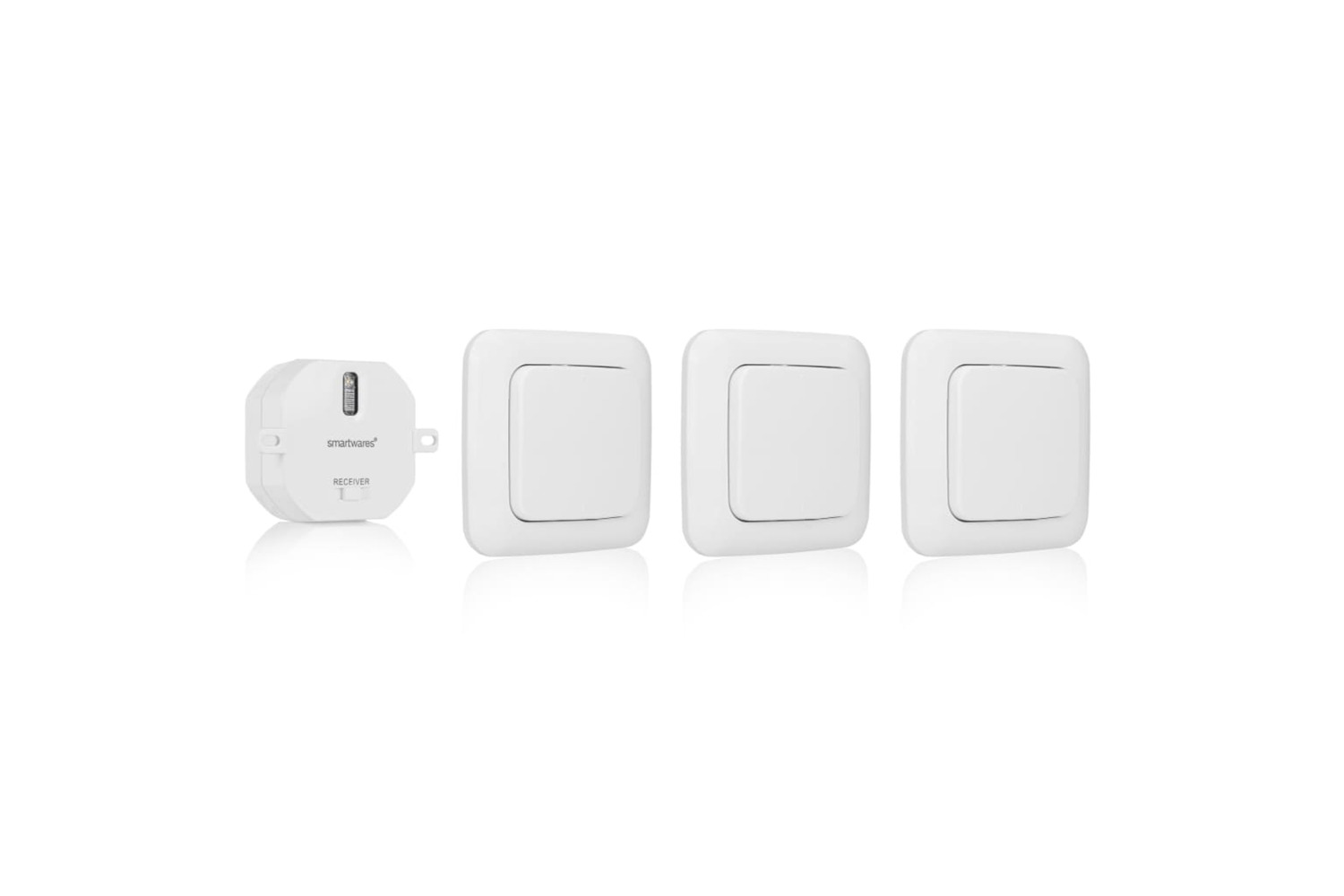 Smartwares 436833 Bedroom Light Switch Set 8x8x1.7 Cm White